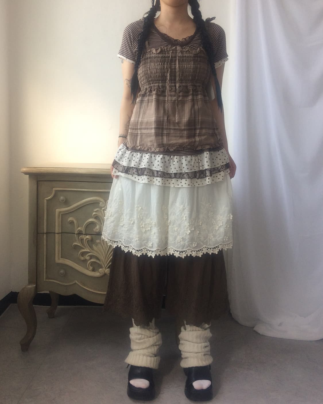 Check pattern sleeveless 상품이미지6