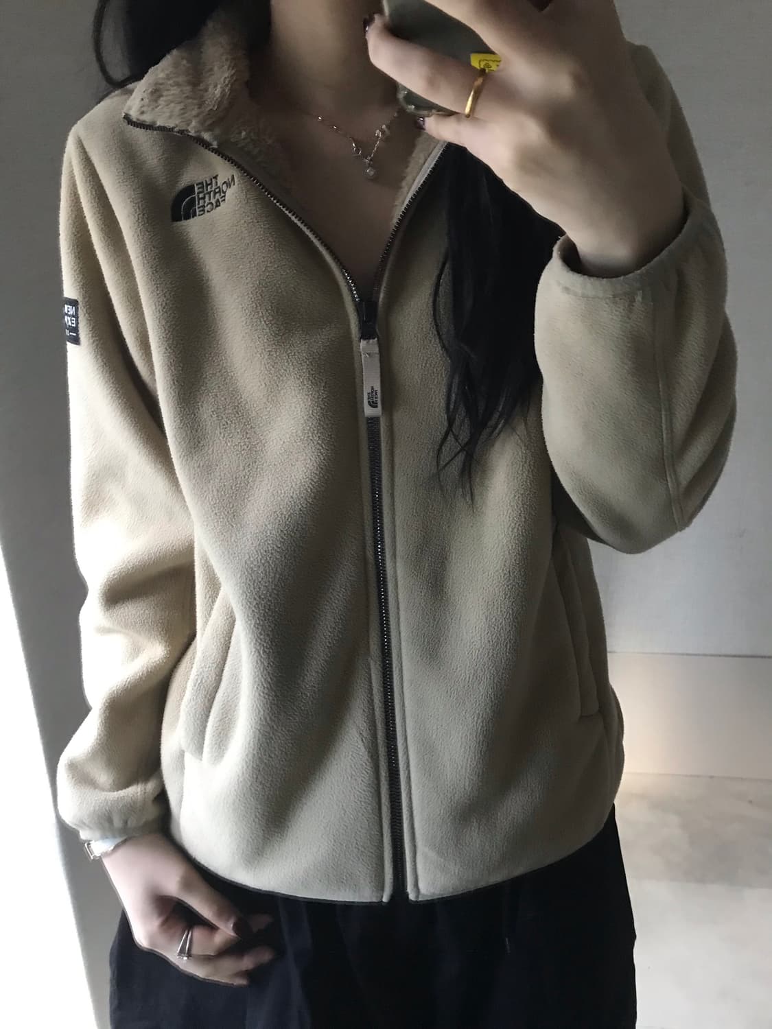 노페 베이지 후리스 상품이미지3