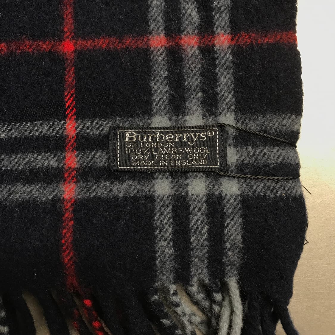 버버리 정품 램스울 머플러 네이비 상품이미지4