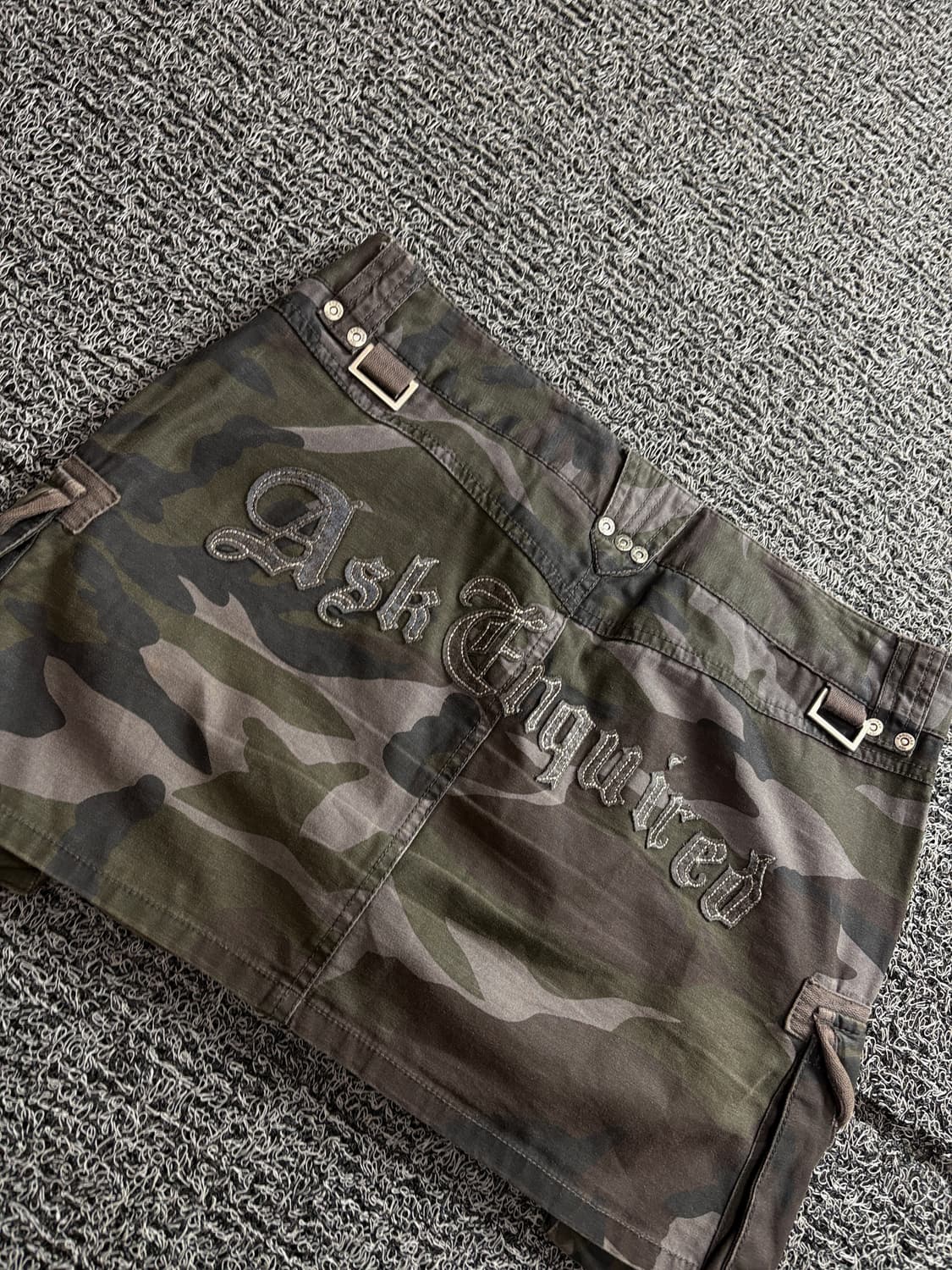 ASK Y2k 올드스쿨 빈티지 카모플리쥬 미니 스커트 3413 상품이미지6