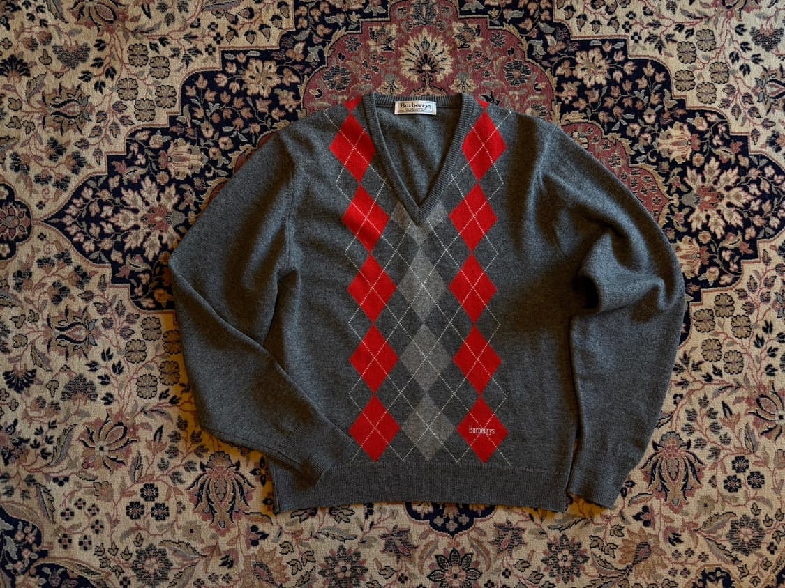 버버리 스코티쉬 아가일 니트 105 상품이미지1