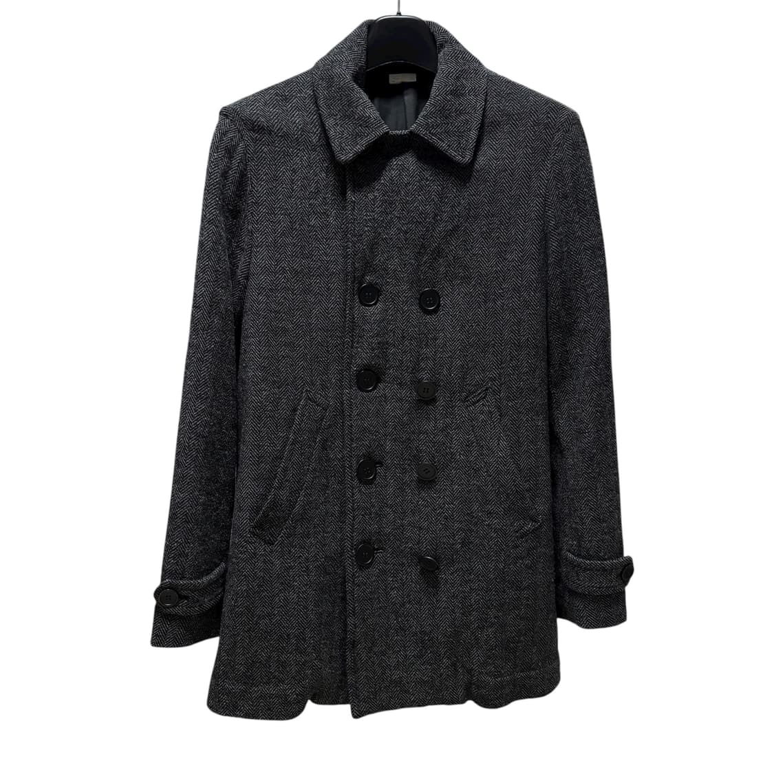 [M] 꼼데가르송 옴므 듀스 해링본 울 피코트 상품이미지4