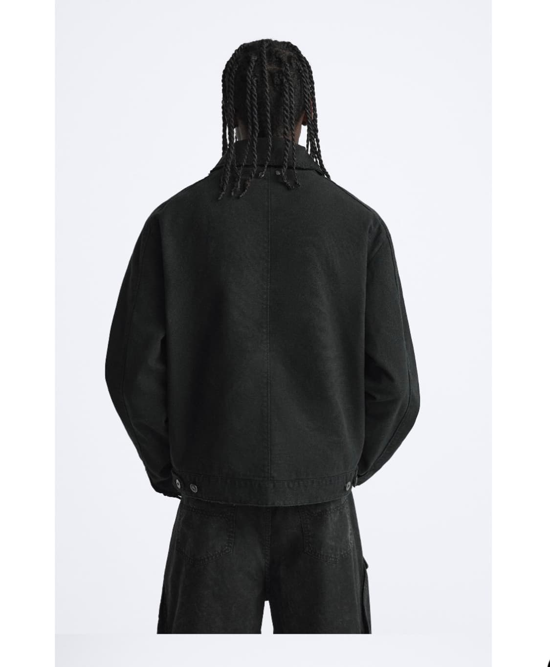 (새상품)(L) ZARA 자라 스터드 워시드 자켓 판매 상품이미지4