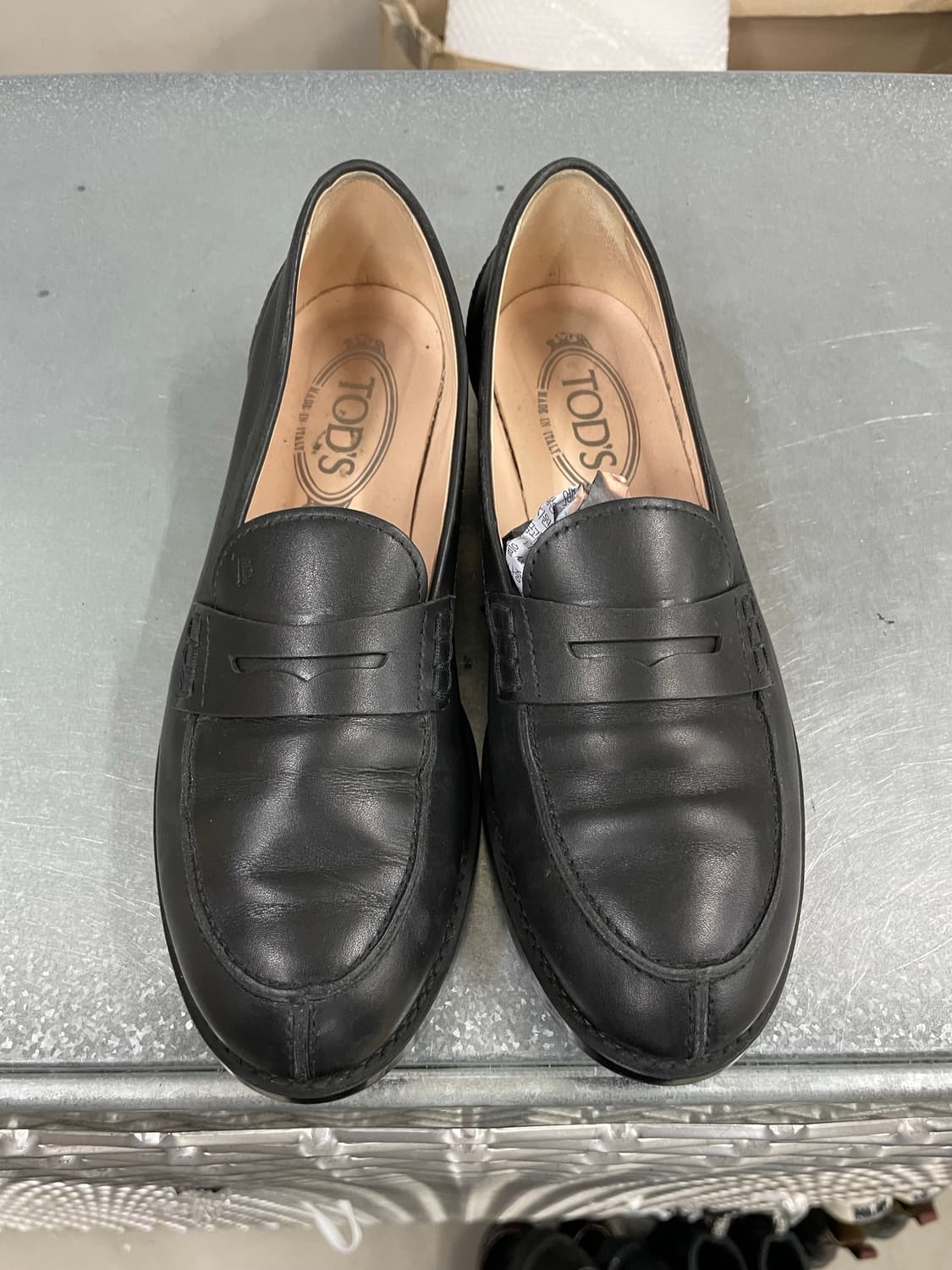 토즈 블랙 레더 페니 로퍼 w37 상품이미지5