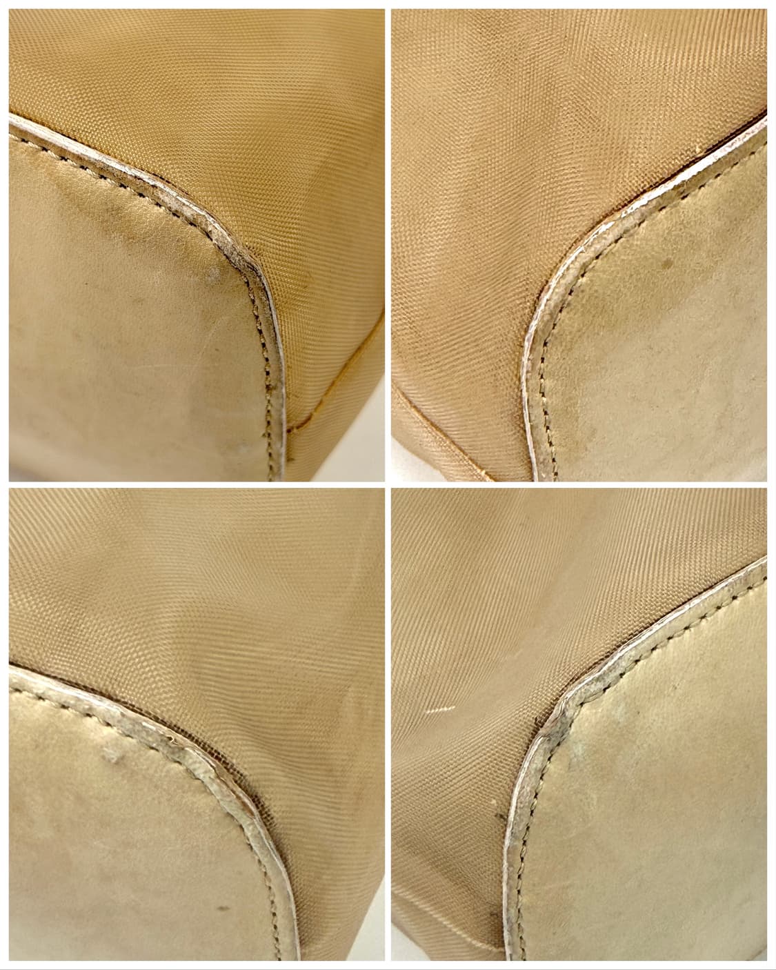 프라다 메쉬 쇼퍼백 베이지 + 레더 파우치 상품이미지6