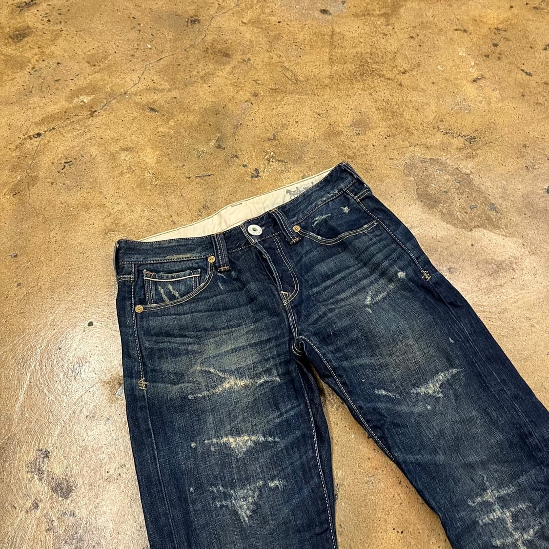 [정품/W30,L32] 리바이스 522 데미지 워싱진 청바지 b15 상품이미지1