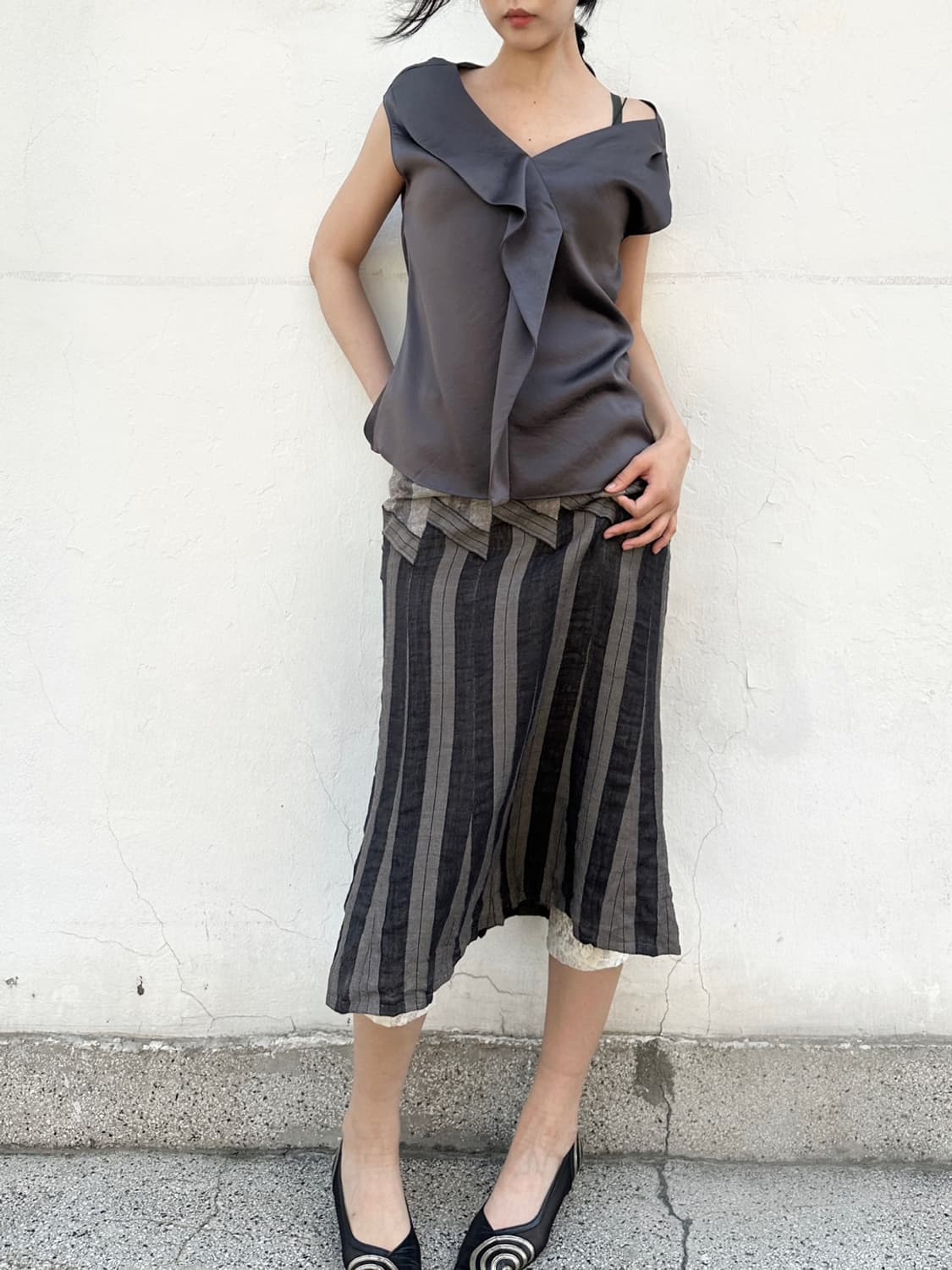 Classic formal silk blouse 상품이미지2