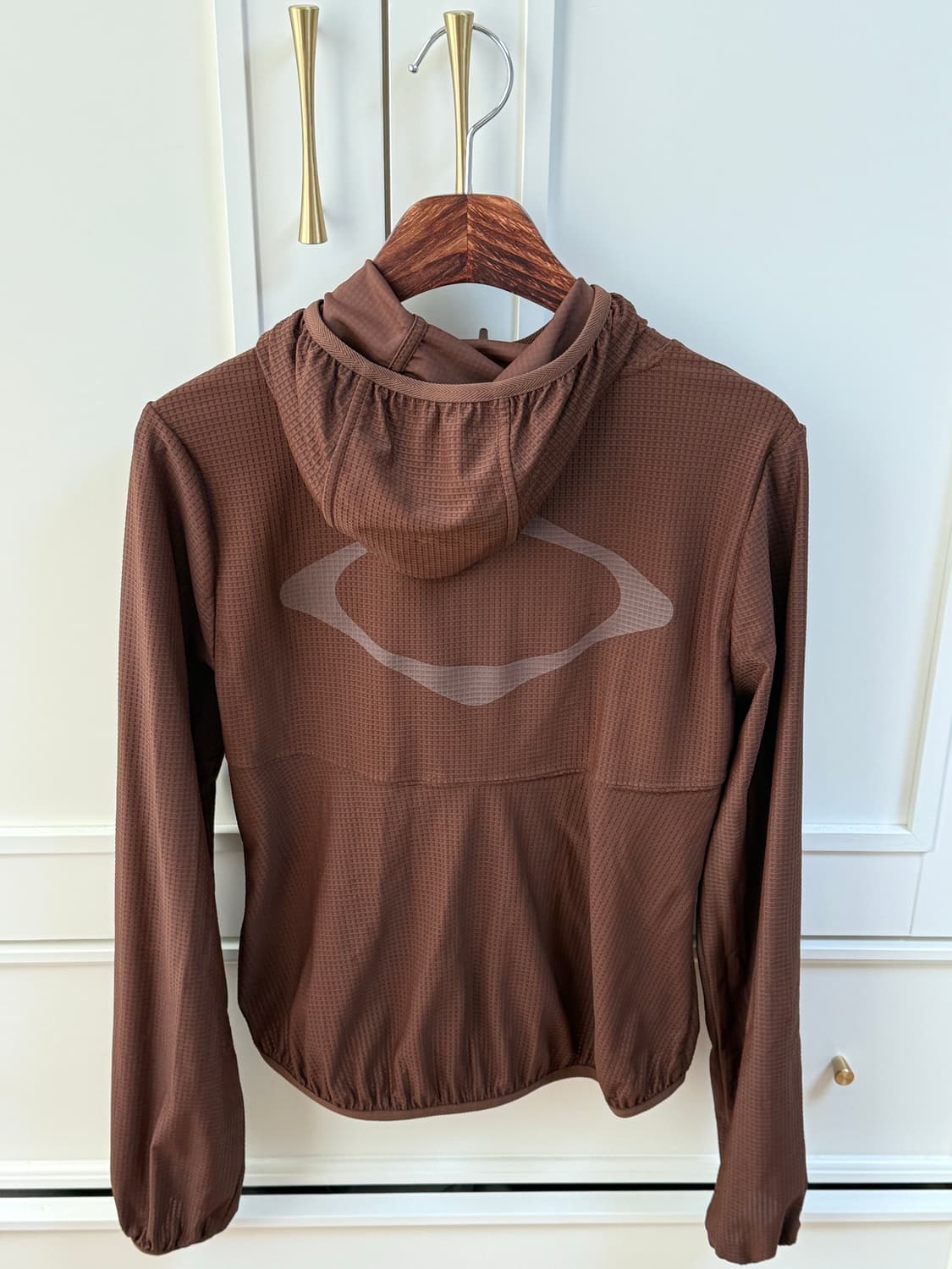 미스치프 후디드 와플 집업 브라운 상품이미지3