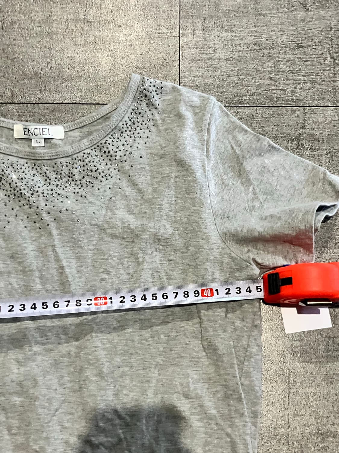 일본빈티지 Encirl 핀터깔y2k 긱시크 비즈 반팔티셔츠 상품이미지2