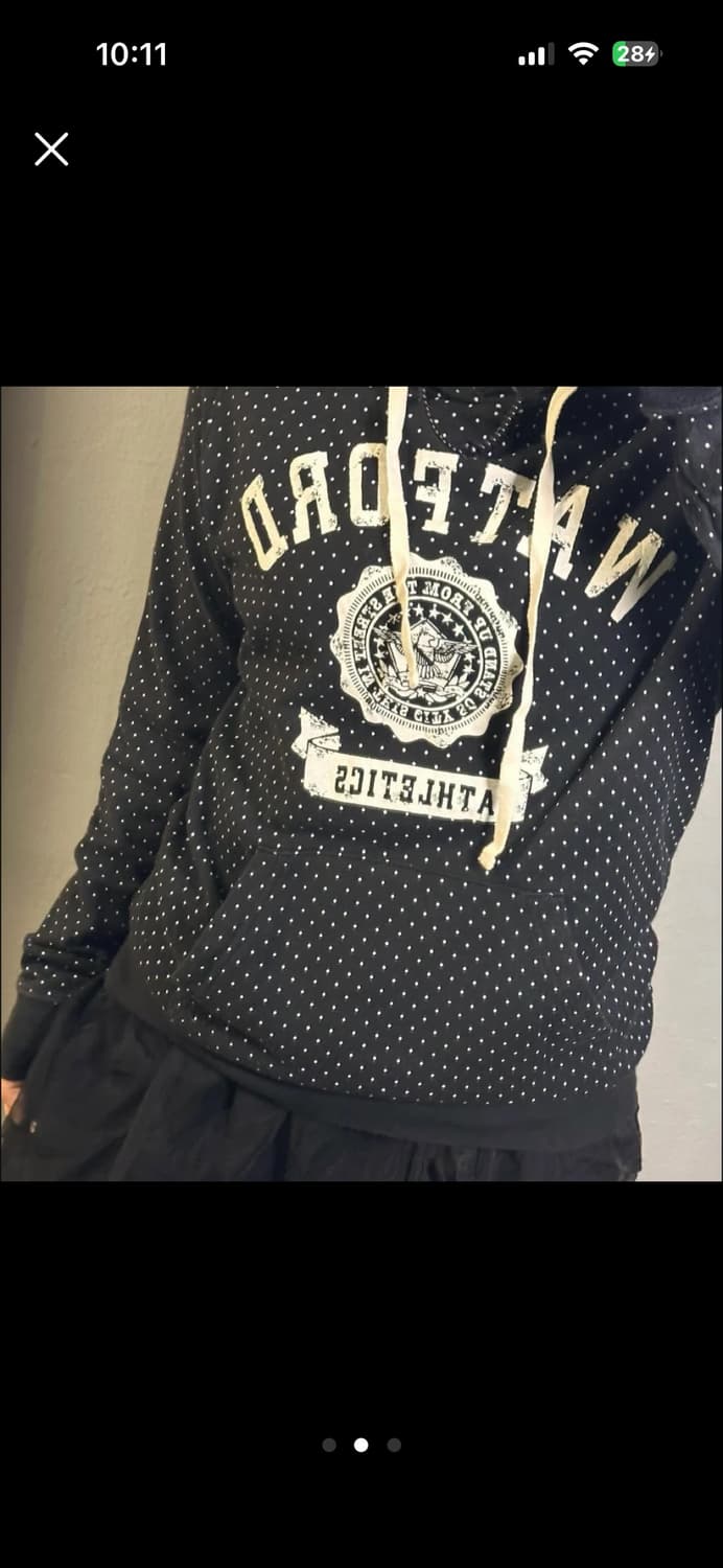 빈티지 도트 후디 상품이미지2