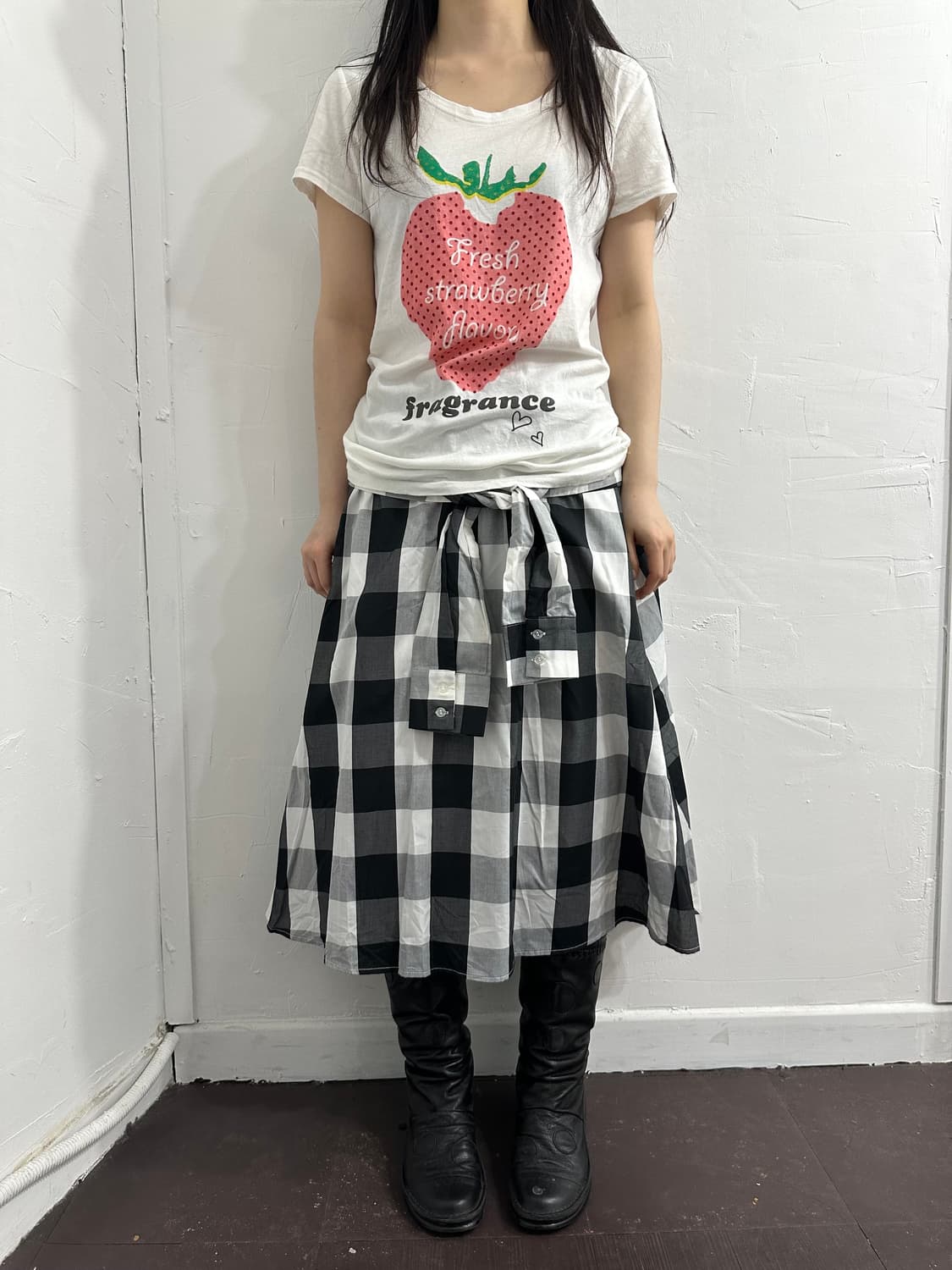 check design skirt 상품이미지4