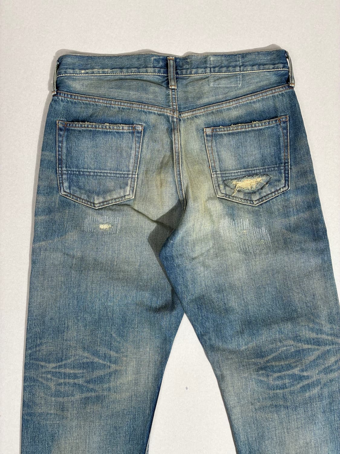 FDMTL 펀더멘탈 클래식 핏 셀비지 디스트로이드 누빔 데님 상품이미지6