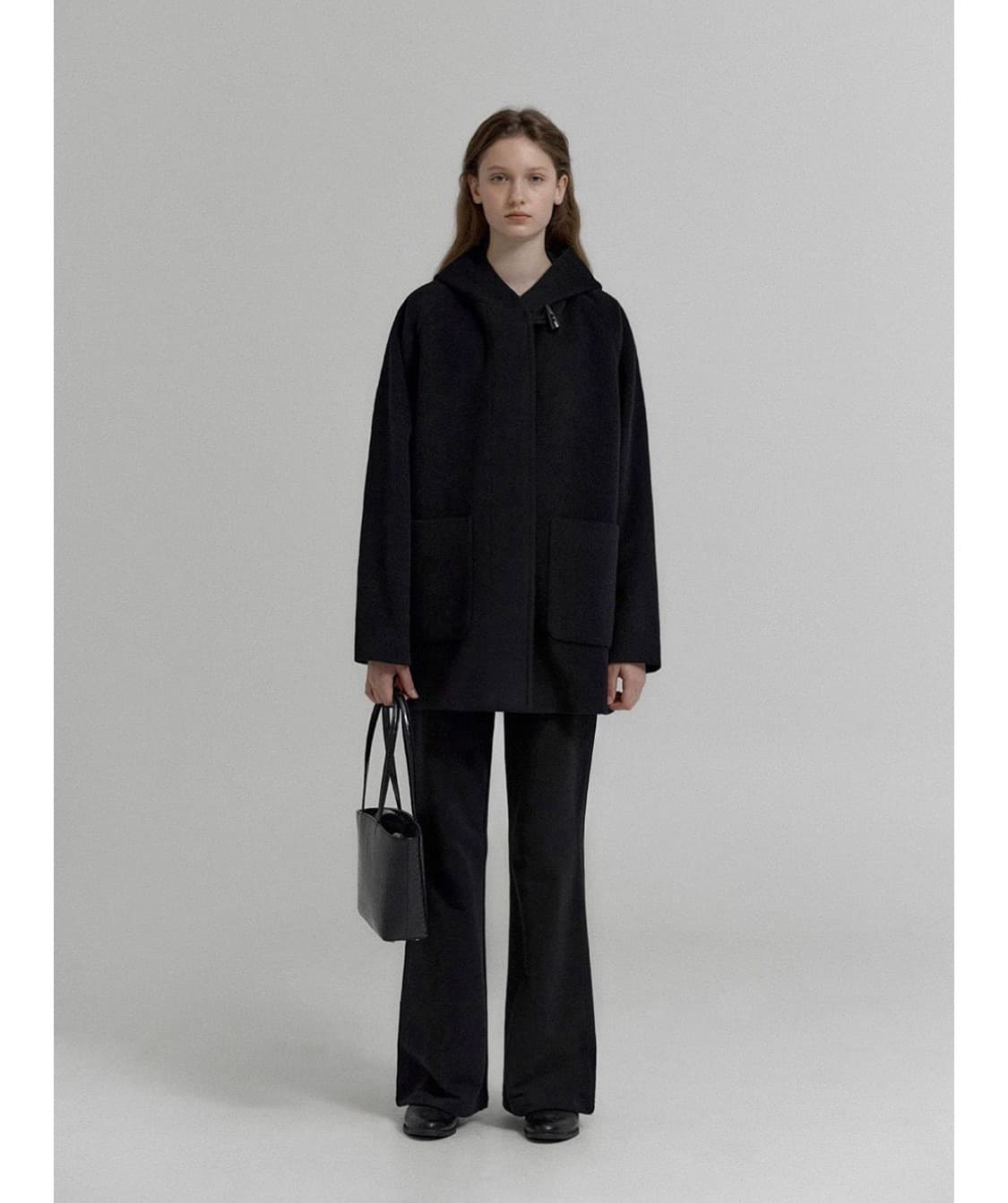 클린 Claude Hooded half coat (Black) 상품이미지4