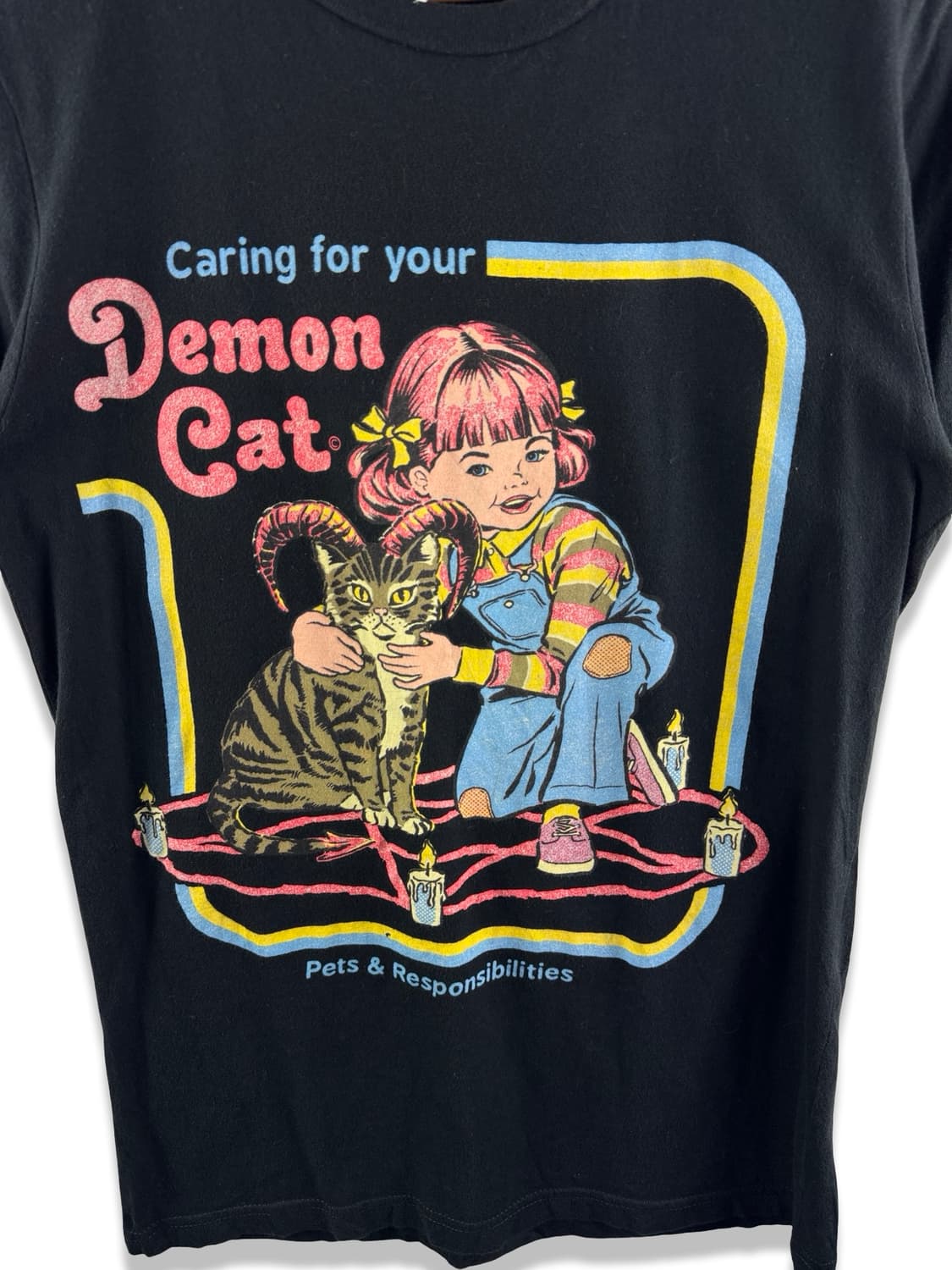 USA DEMON CAT 그래픽 티셔츠3448 상품이미지5