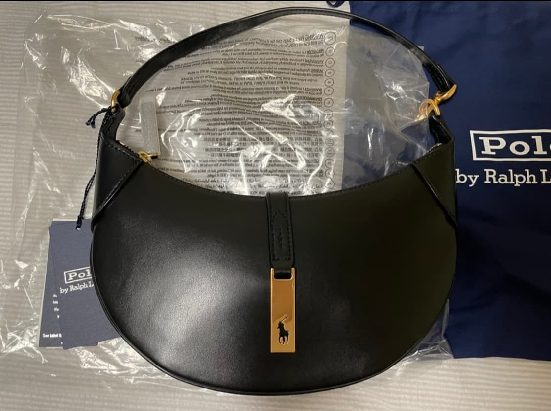 폴로ID카프스킨 미니숄더백 블랙 상품이미지2