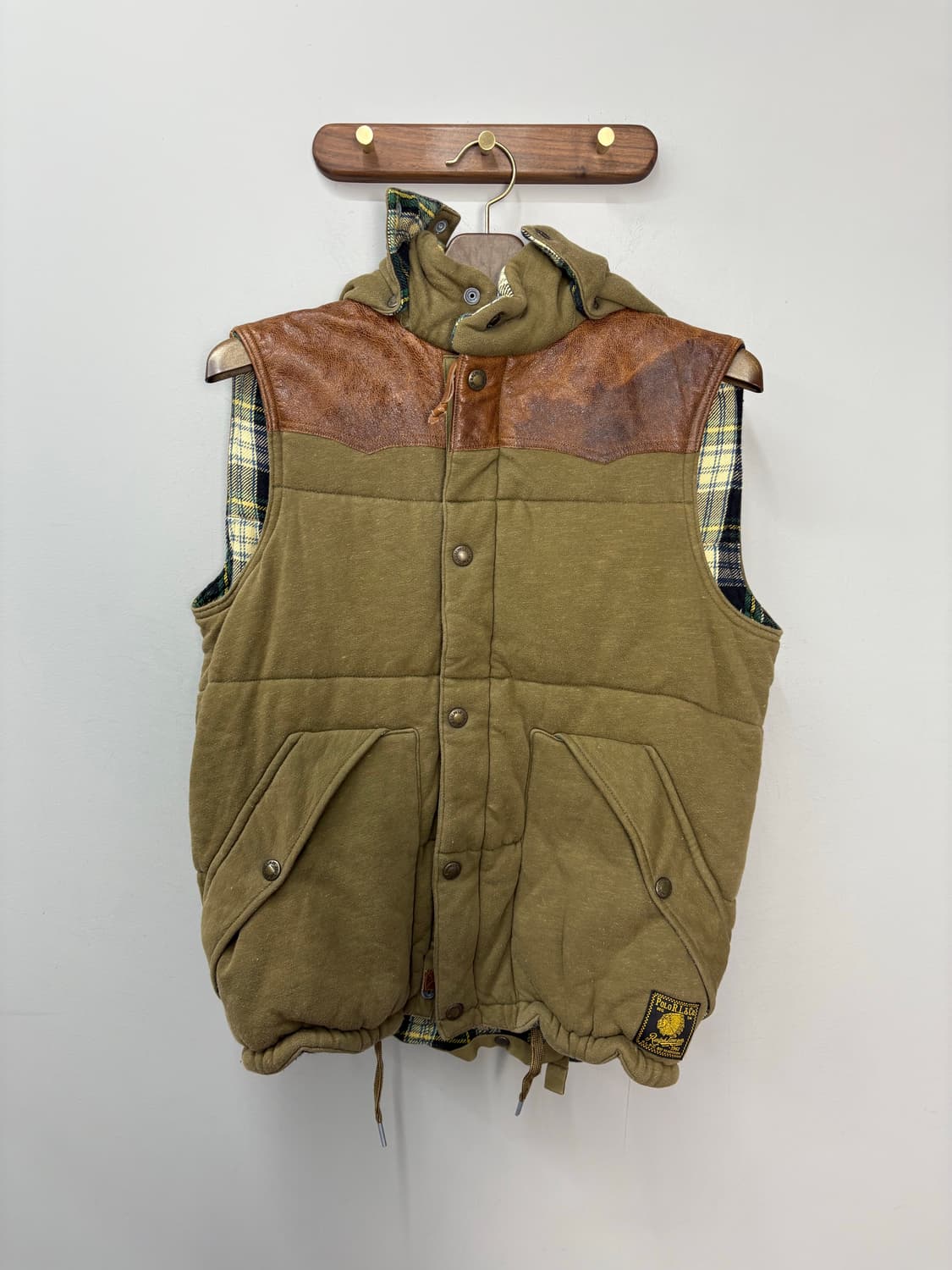 폴로랄프로렌 브라운레더 히든 후드 패딩 조끼 베스트 A3069 상품이미지3