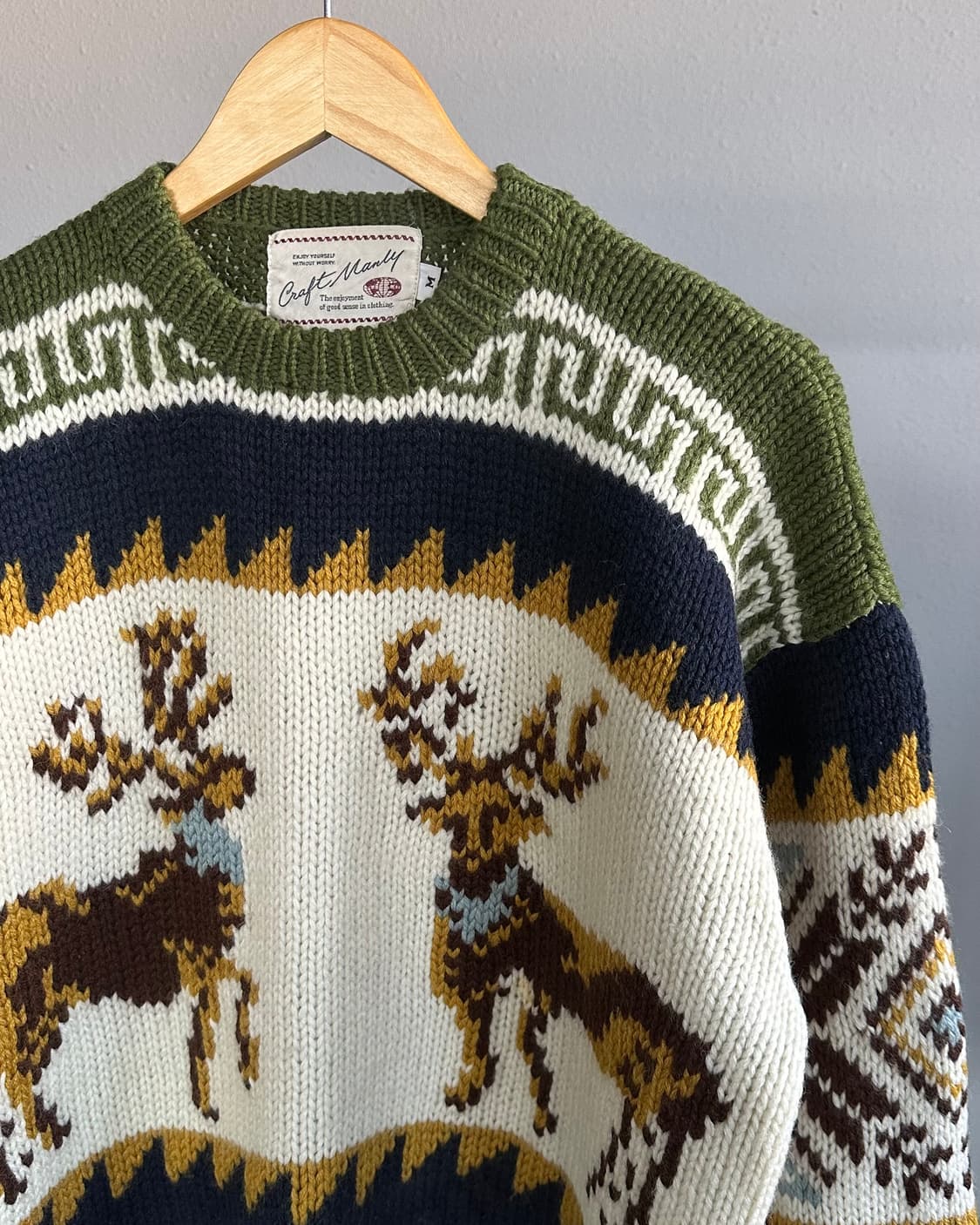 [L]CRAFT MANLY JPN 90s 코위찬 헤비울 니트 스웨터 상품이미지4