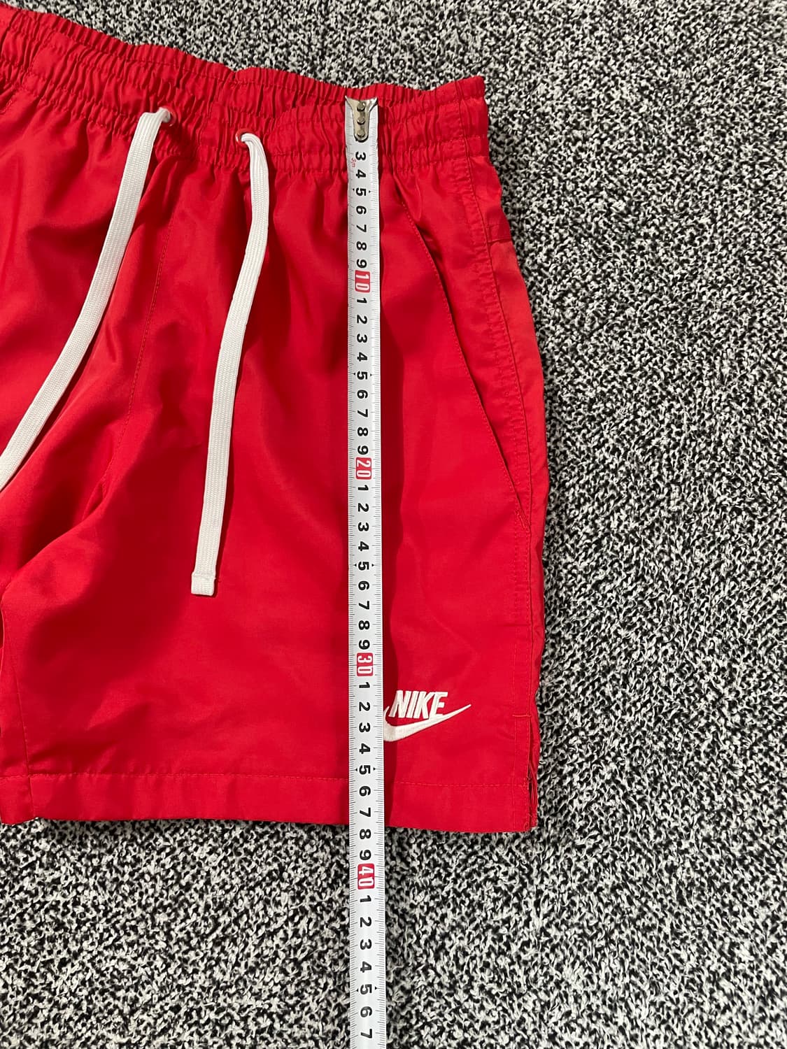 빈티지9. 나이키 우븐 라인드 플로우 숏팬츠 반바지 레드 안감 메쉬 상품이미지7
