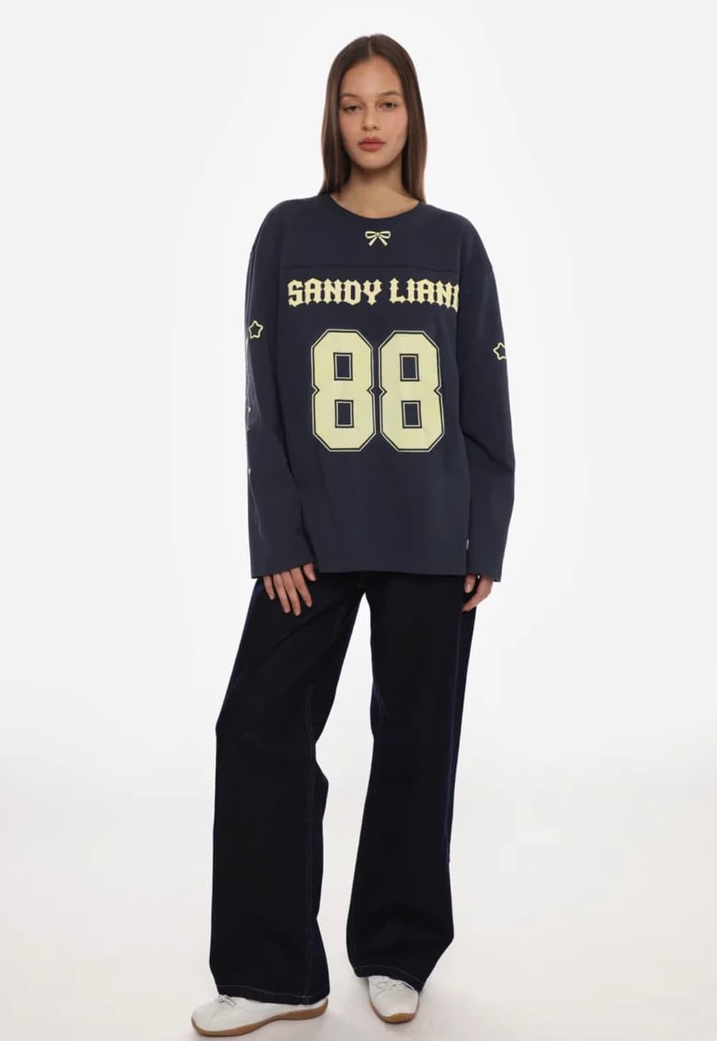 (XS,S,M)샌디리앙 Princeton top 티셔츠 네이비 상품이미지1