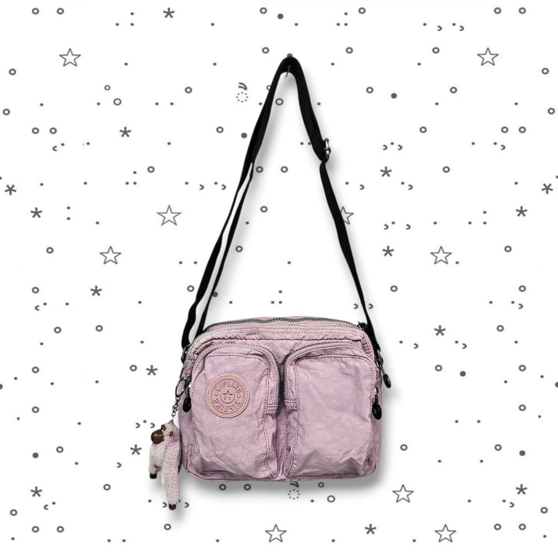 Kipling 키플링 연보라 멀티포켓 나일론 크로스백 상품이미지1