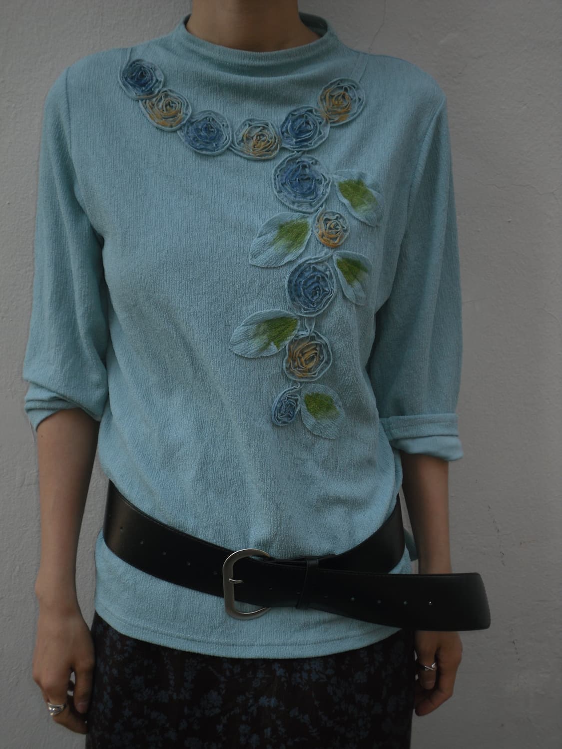 Sky blue flower blouse 상품이미지3