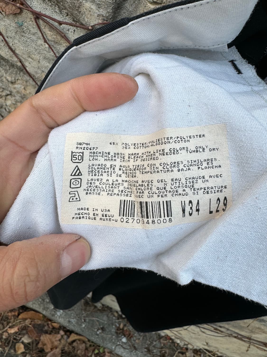 90s 디키즈 빈티지 made in usa 874 치노 팬츠 블랙 상품이미지8