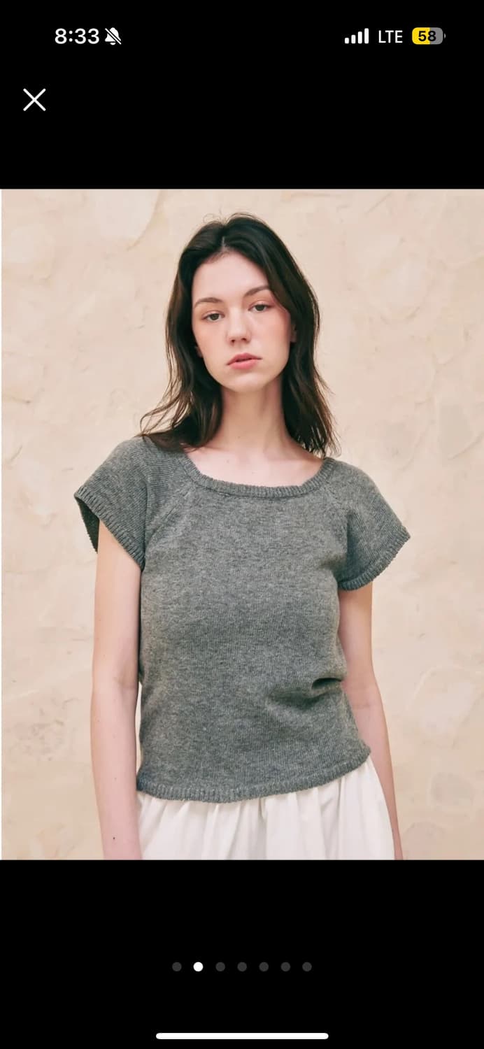 론론 스퀘어 라운드넥 니트 상품이미지2