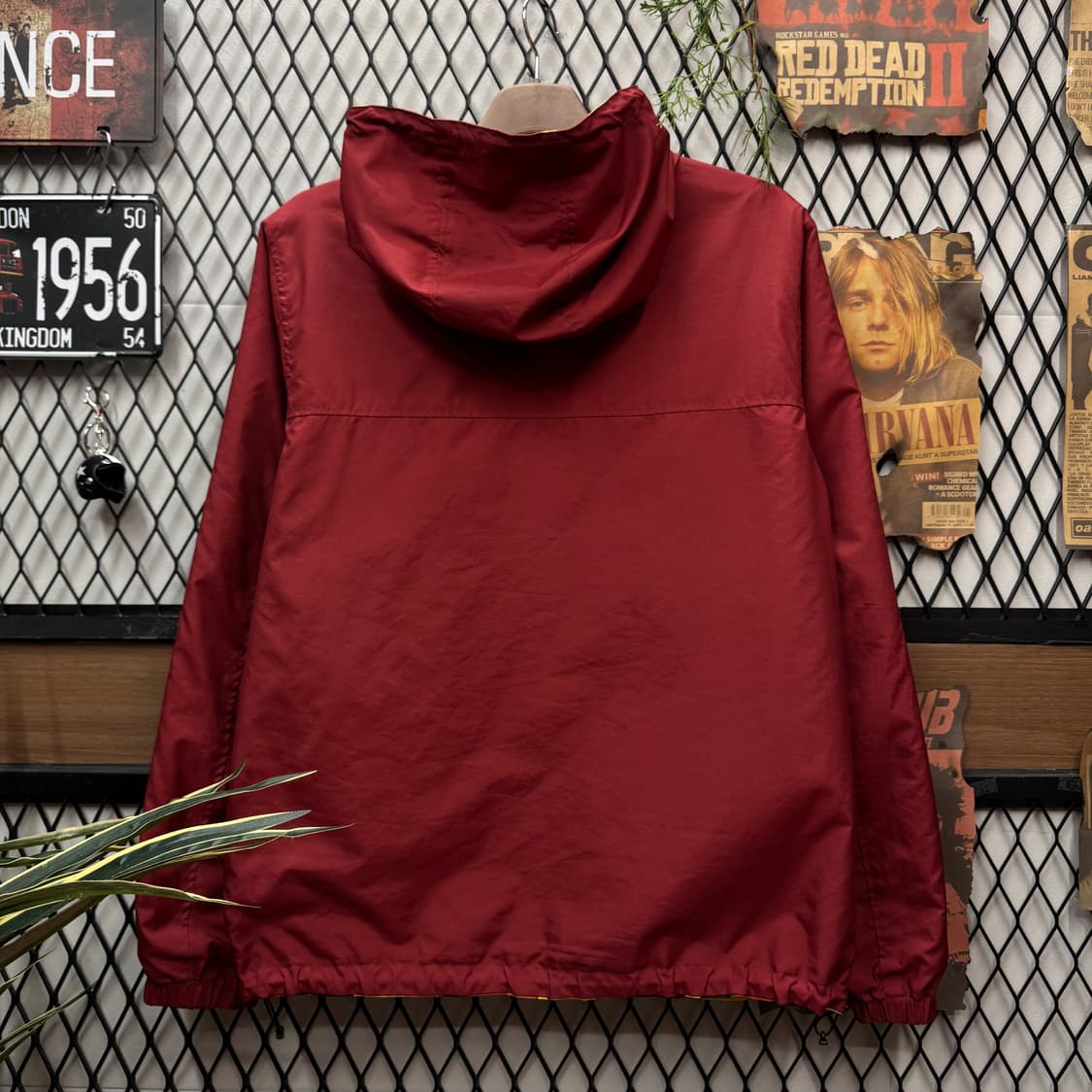 베이프 리버시블 퍼스트 카모 후드 집업 바람막이 레드 오렌지 상품이미지4