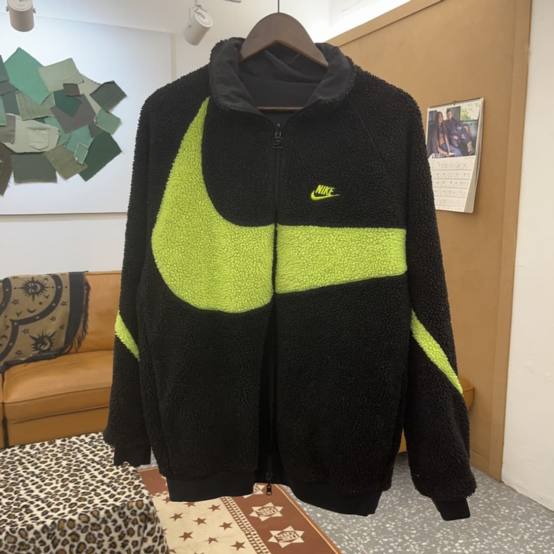 나이키 올드스쿨 스트릿 힙합 리버시블 양털 후리스 L C09314 상품이미지3