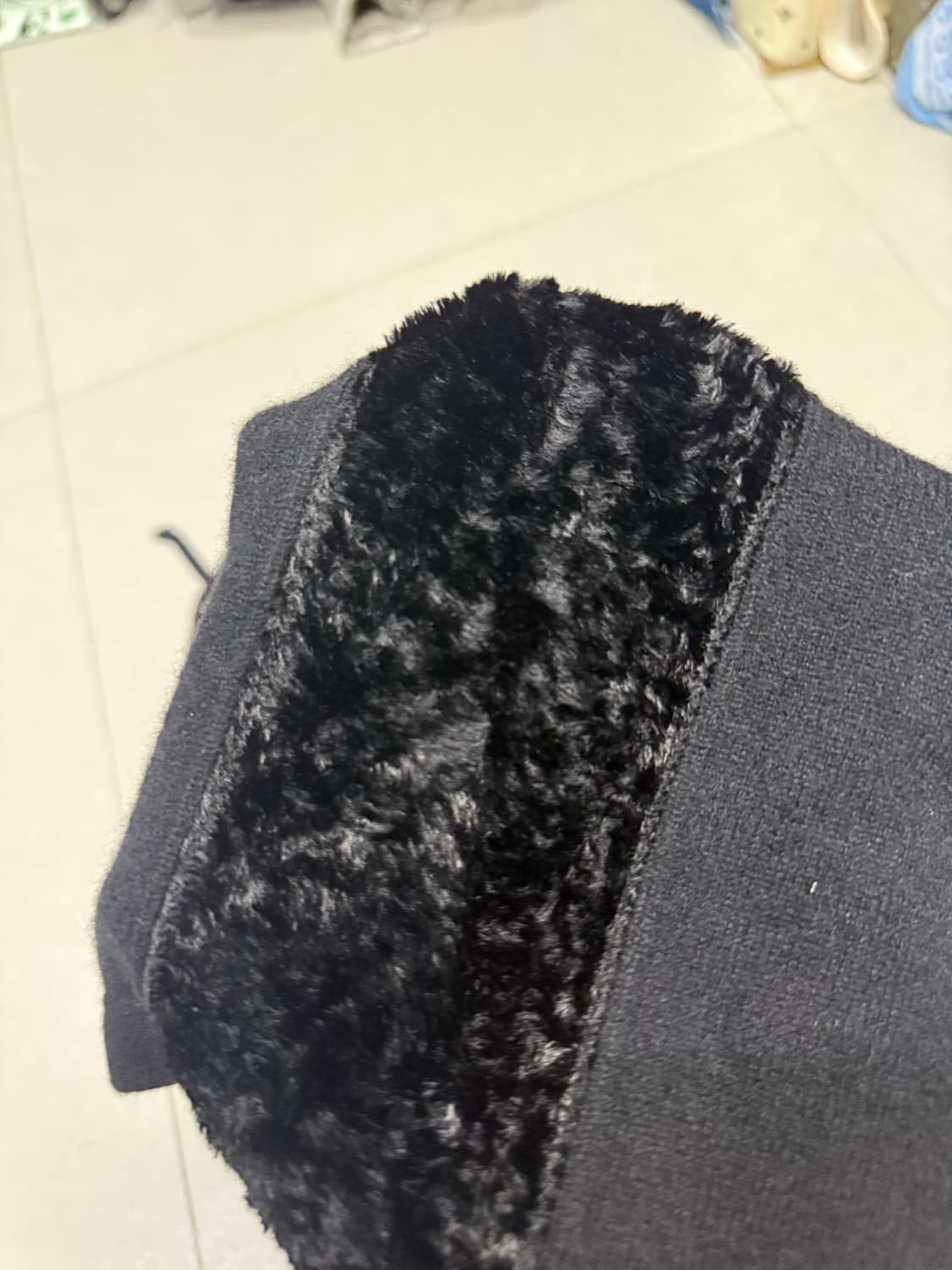 2015 꼼데가르송 해체주의 사선 지퍼 레인울 100% 후드 집업 자켓 상품이미지6