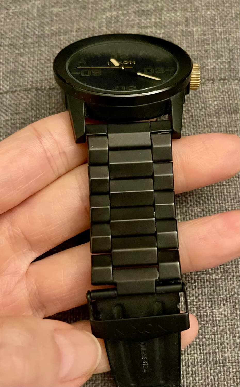 닉슨(NIXON) 더 프라이빗 올블랙 메탈 워치 상품이미지8