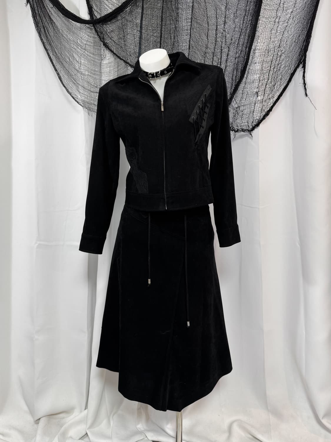 lace corset jacket, skirt set 상품이미지1