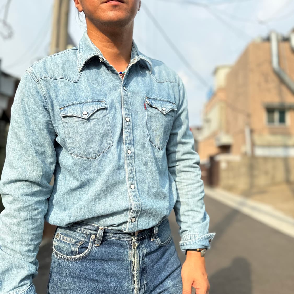 리바이스 데님 웨스턴 셔츠 L 상품이미지9