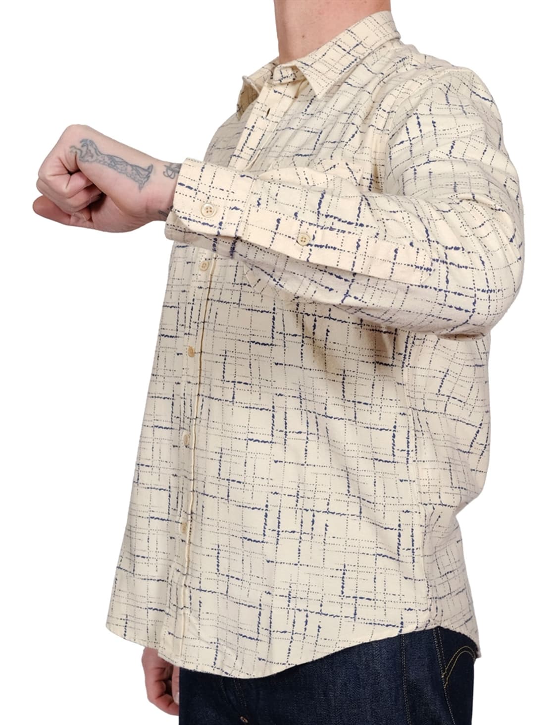 리바이스 LVC 1950'S 숏혼 셔츠 코발트 블루 S 상품이미지10