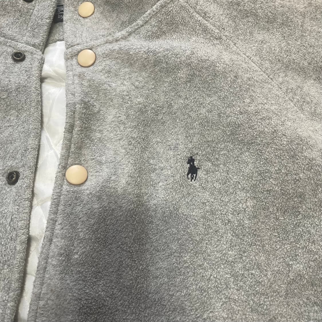 폴로 빅로고 스펠아웃 후리스 후드 90s 상품이미지3