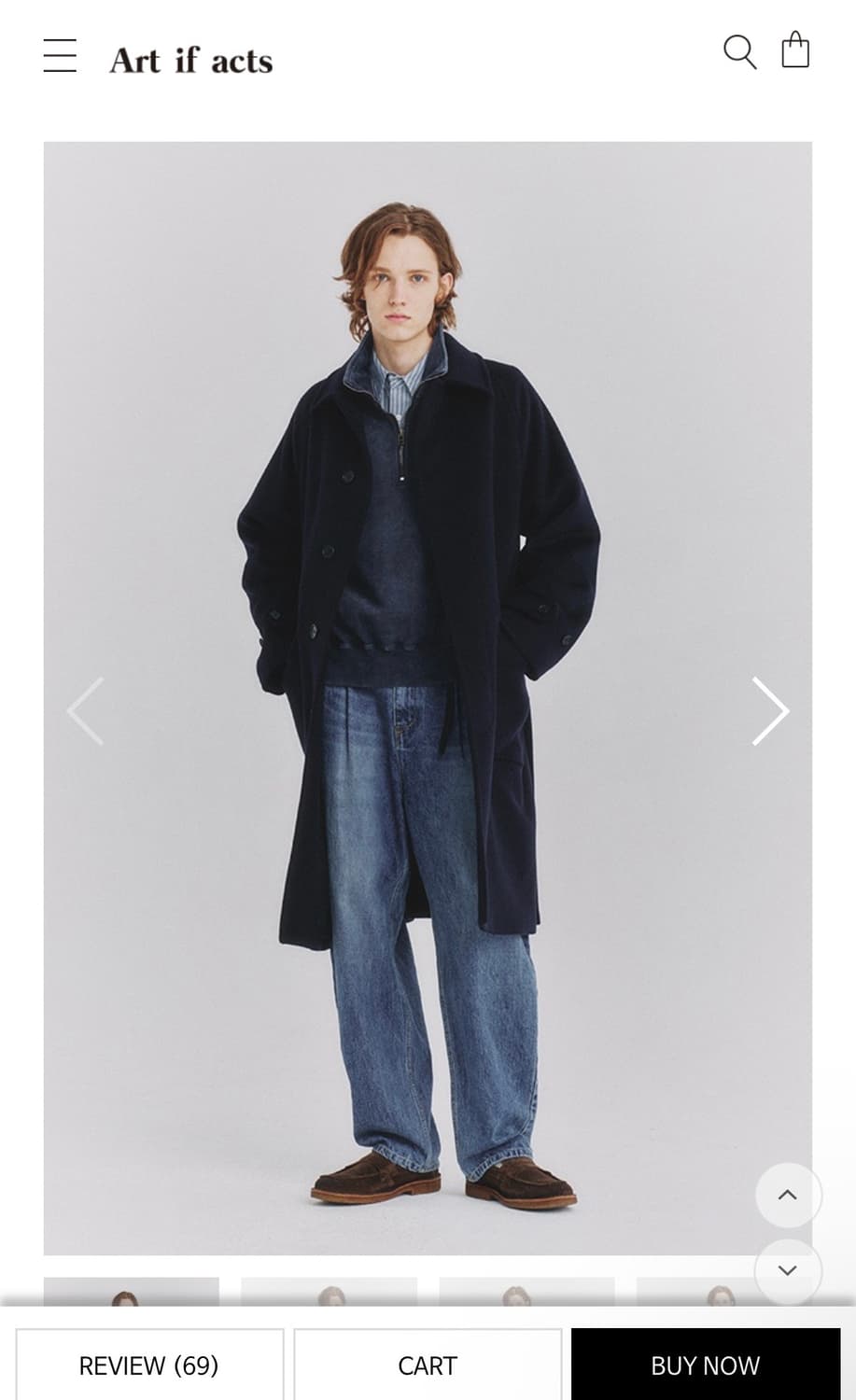 Art if acts 발마칸 코트 네이비 상품이미지1