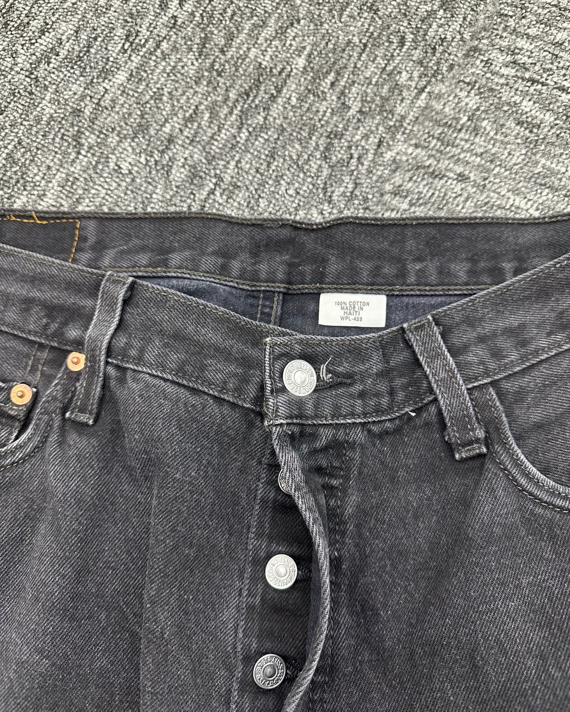 (허단43)00'S 리바이스 501 워싱블랙-M1201 상품이미지3