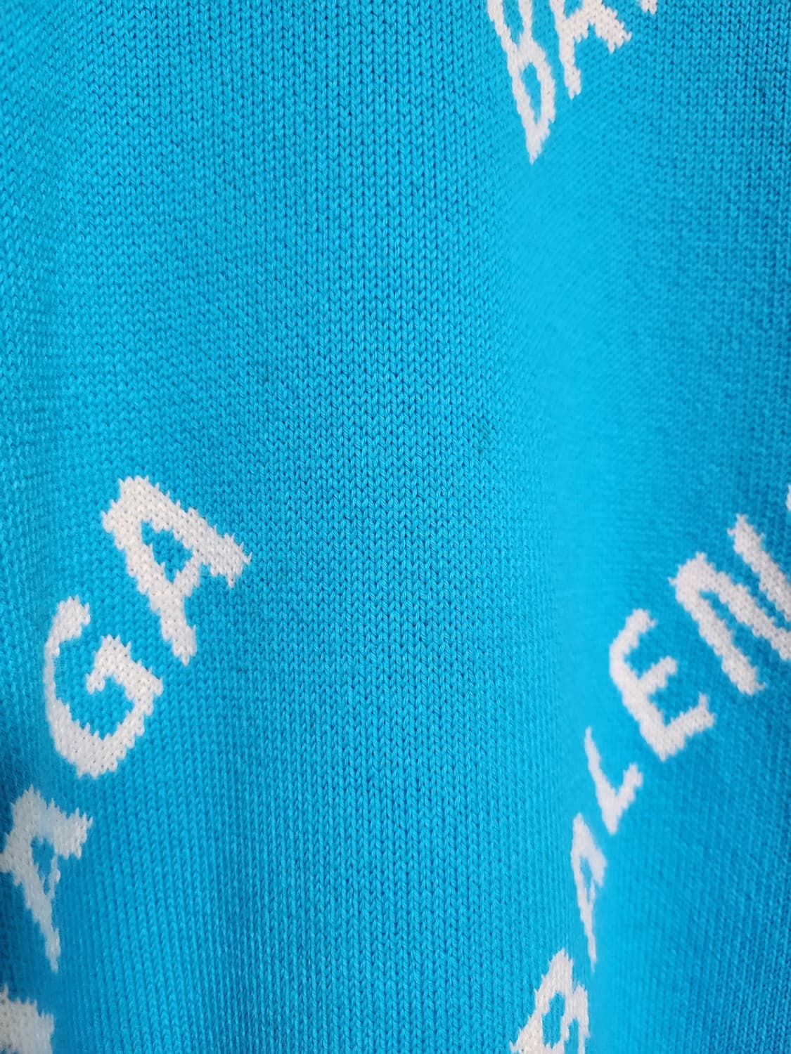 [L] 발렌시아가 블루 멀티로고 울 오버핏 니트 625329 T3178 상품이미지3