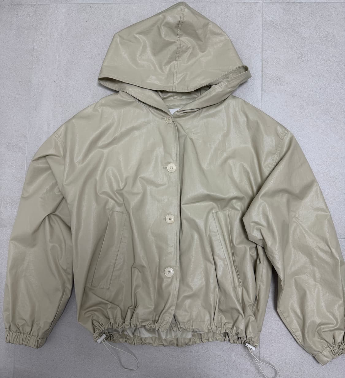 스트링 레인코트 바람막이 점퍼 상품이미지1