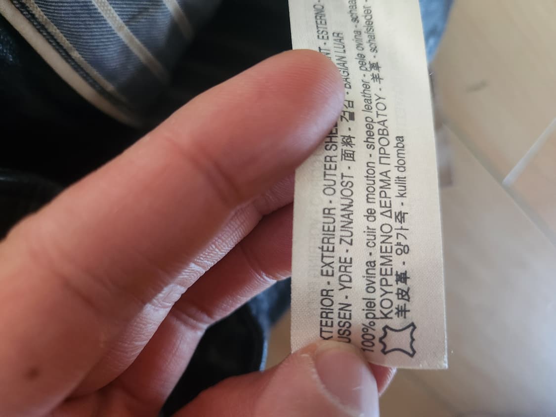 마시모두띠 양가죽 라이더 자켓 S 네이비 상품이미지4