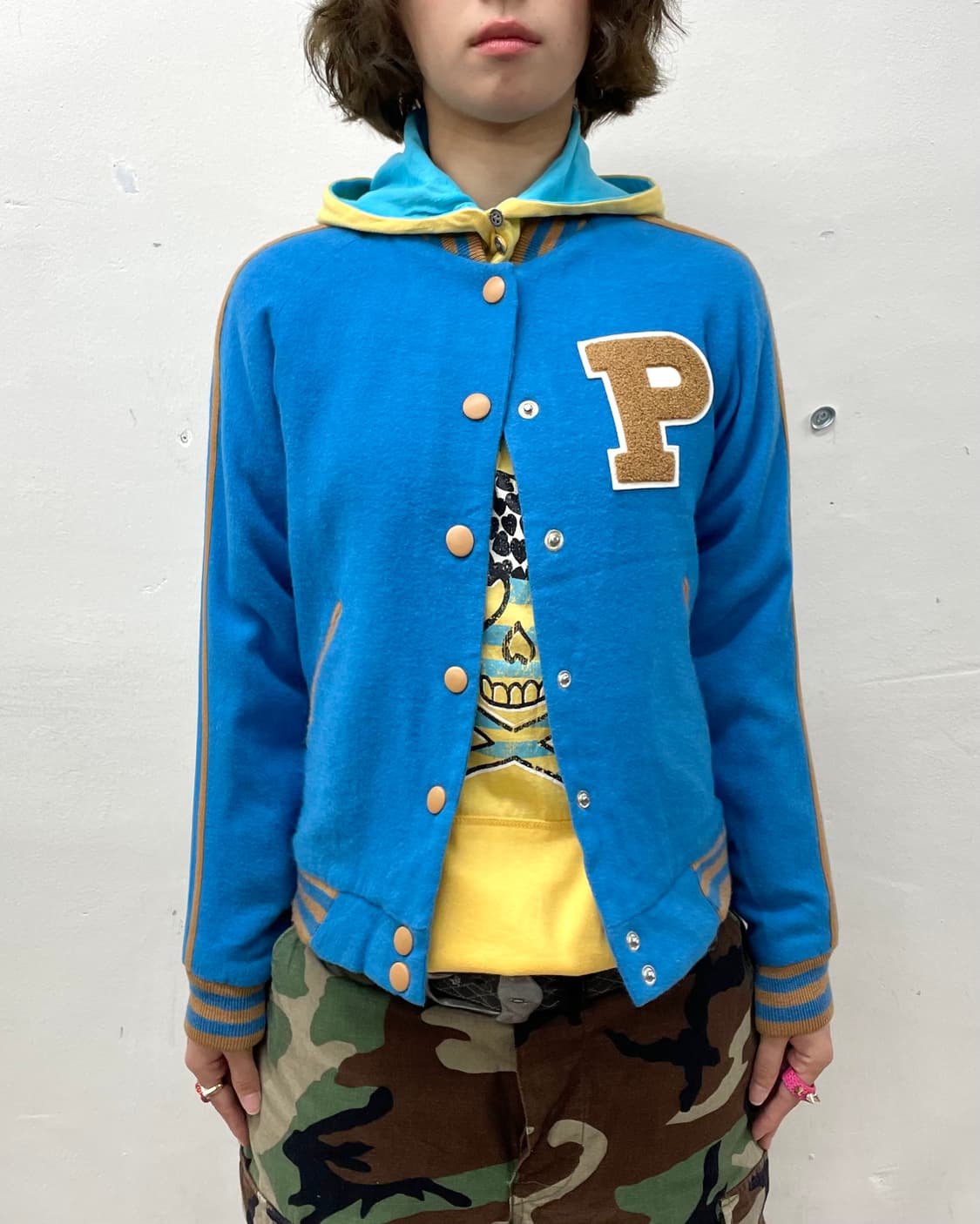 P Brown Stripe Blue Jacket 상품이미지2