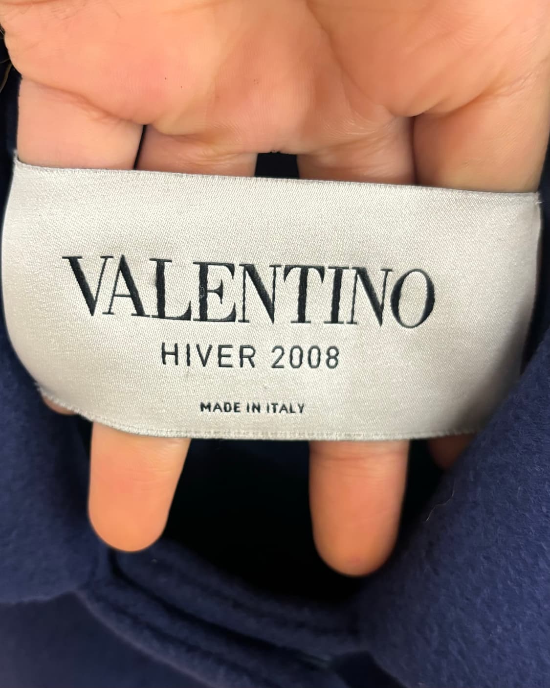 발렌티노 딥 블루 더블 레이어 울 캐시미어 숏 자켓 상품이미지7