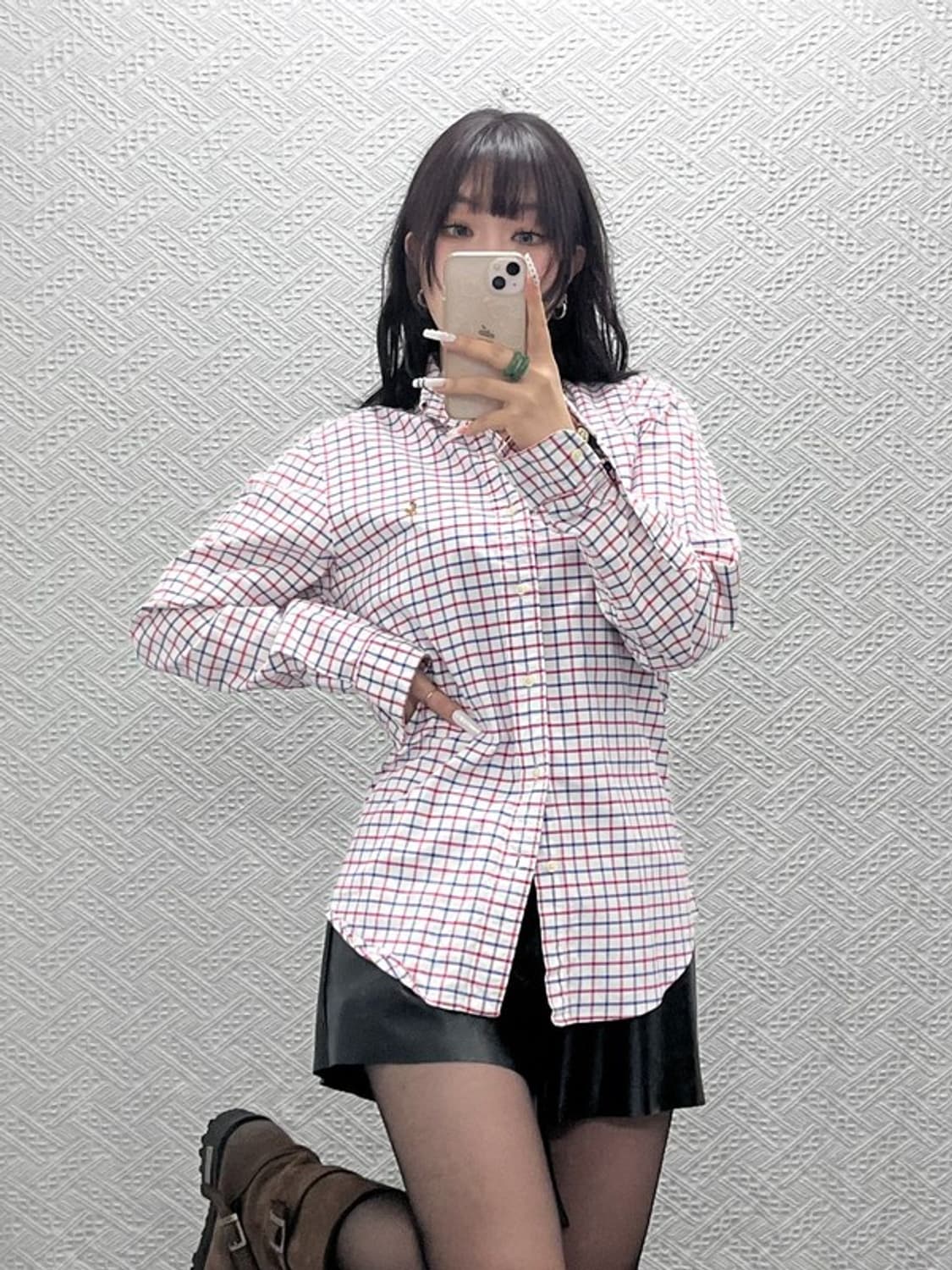 폴로 랄프로렌 컨트리 빈티지 레트로 옥스포드 체크 셔츠 S C11018 상품이미지2