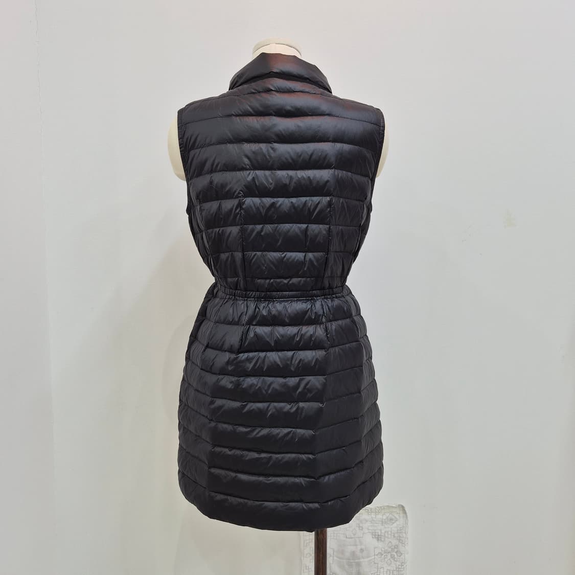 블랙 경량 롱다운 베스트 일본빈티지 상품이미지8