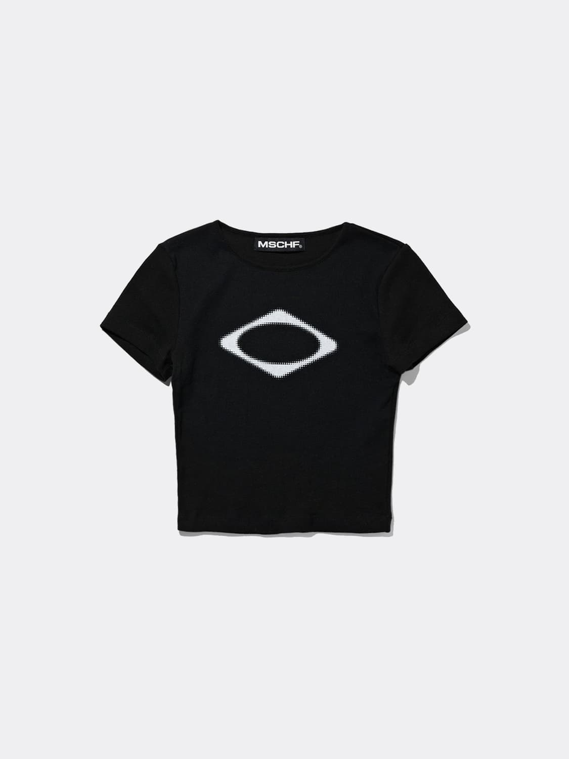 미스치프 롬버스 블러 티셔츠 미니 블랙 상품이미지1