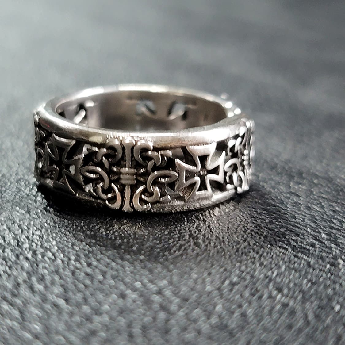 Zyph 백동 남자 엔틱 빈티지 명품 중세 고딕 십자 반지 상품이미지3