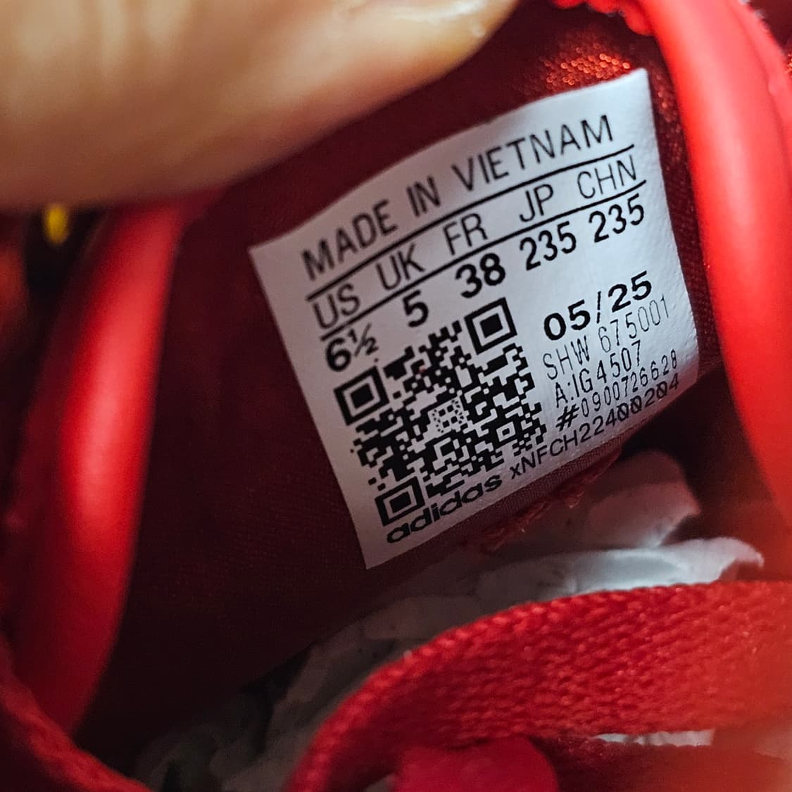 235 새제품) 아디다스 재팬 슈즈 베러 스칼렛 오프 화이트 IG4507 상품이미지7