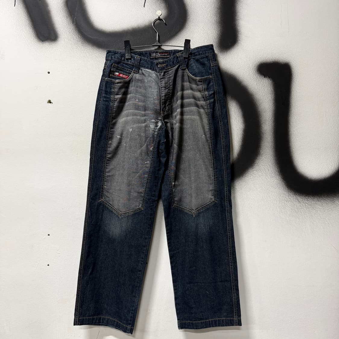 Fubu 후부 코듀로이 골덴 디테일 워싱 와이드 데님 팬츠 상품이미지1