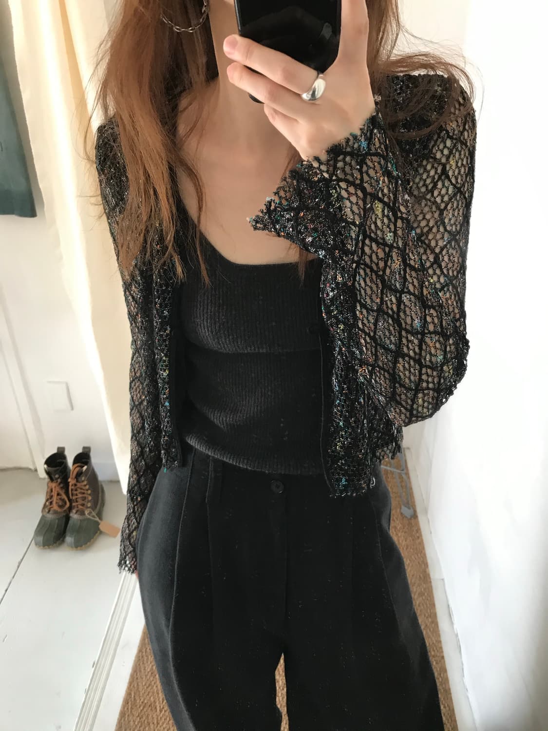 color mesh cardigan 상품이미지1