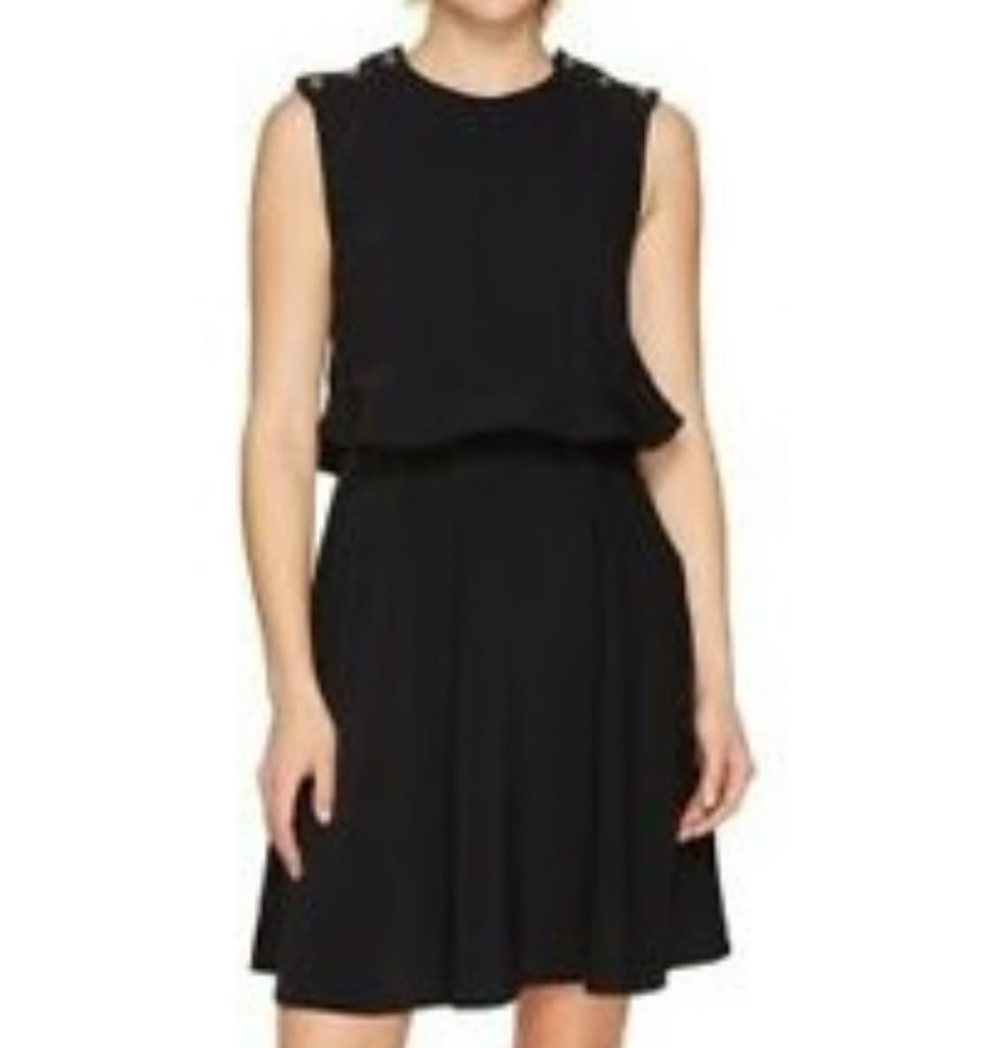 55 텍달린 새상품 막스마라 스포트막스 러플 블랙 원피스 상품이미지4